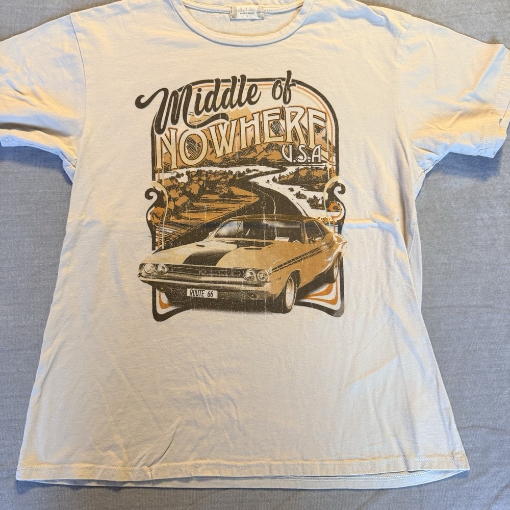 Route 66 Muscle Car Tee Middle of Nowhere USA Alter'd State Made in USA Tee SM